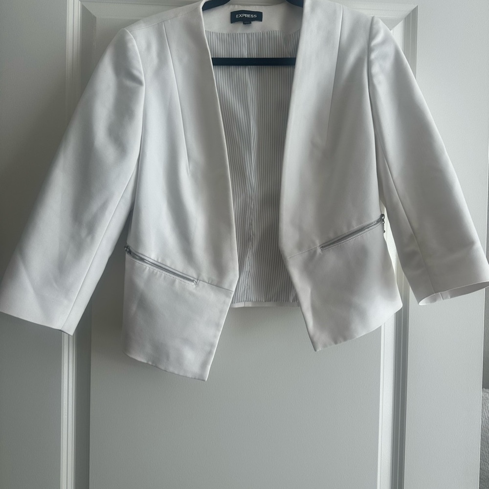 Express Women's White Blazer Jacket